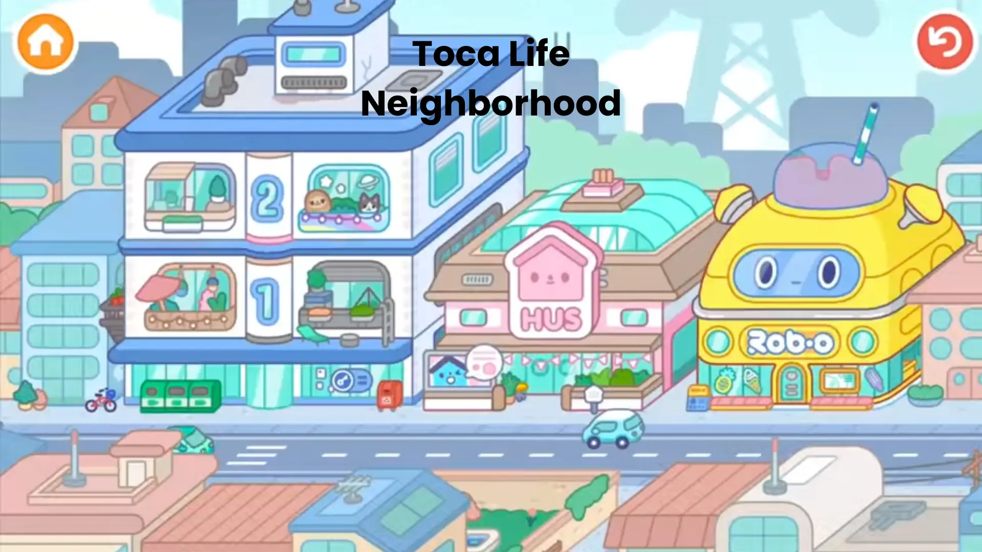 Explore the bustling Toca Life Neighborhood.