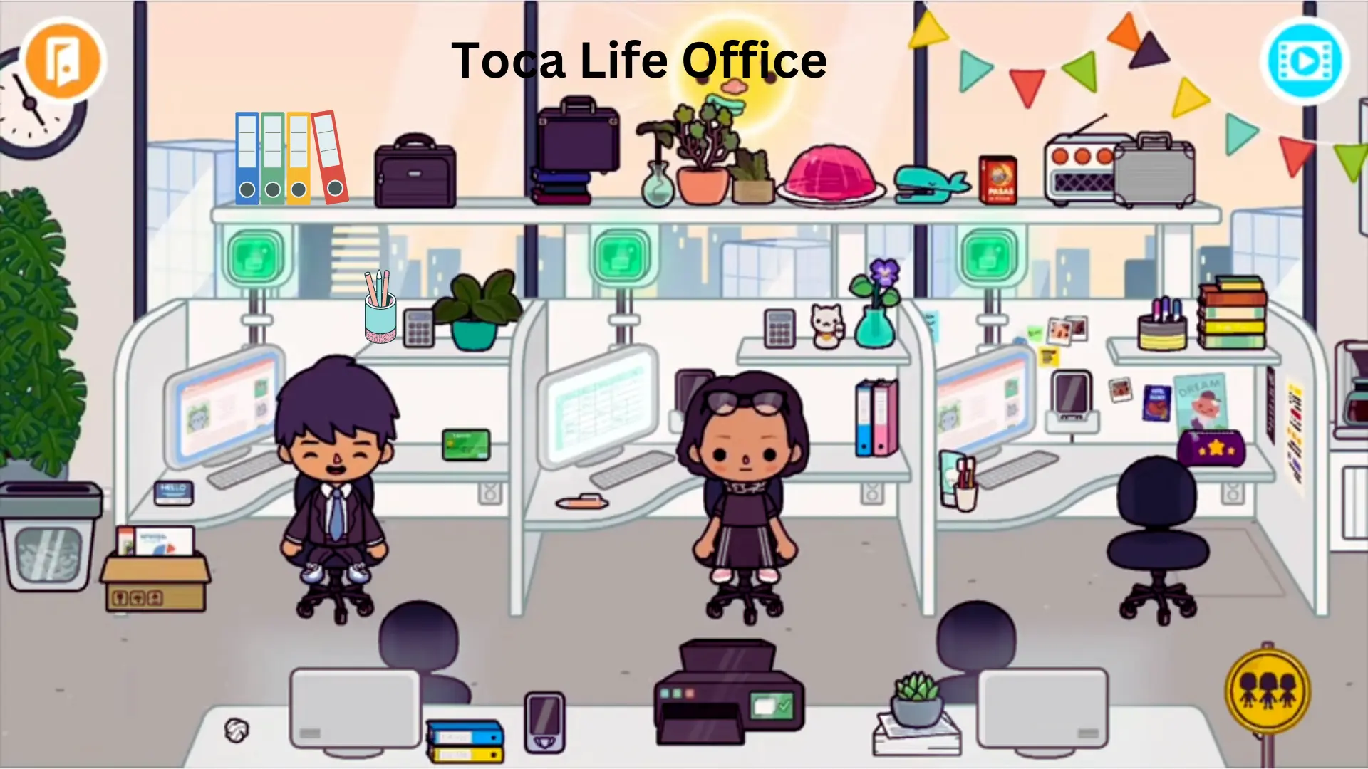 Explore roles and activities in Toca Life Office.