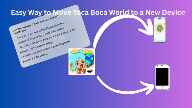 Transferring Guide For Toca Life World On Android And iPhone 2025 12 Picture explaining in detail how to transfer Toca Boca World from Android device to iPhone with images.