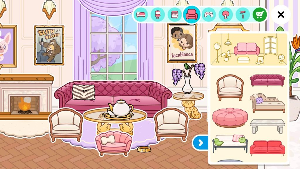 House decoration gameplay in Toca Boca World PC